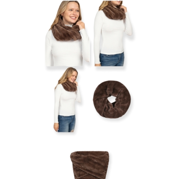 Faux Fur Infinity Scarf - Picture 2 of 3